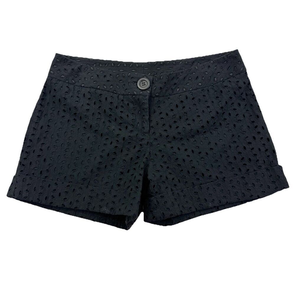 Lotus Black Eyelet Shorts M Indie Boho Chic Cottagecore Resortwear USA